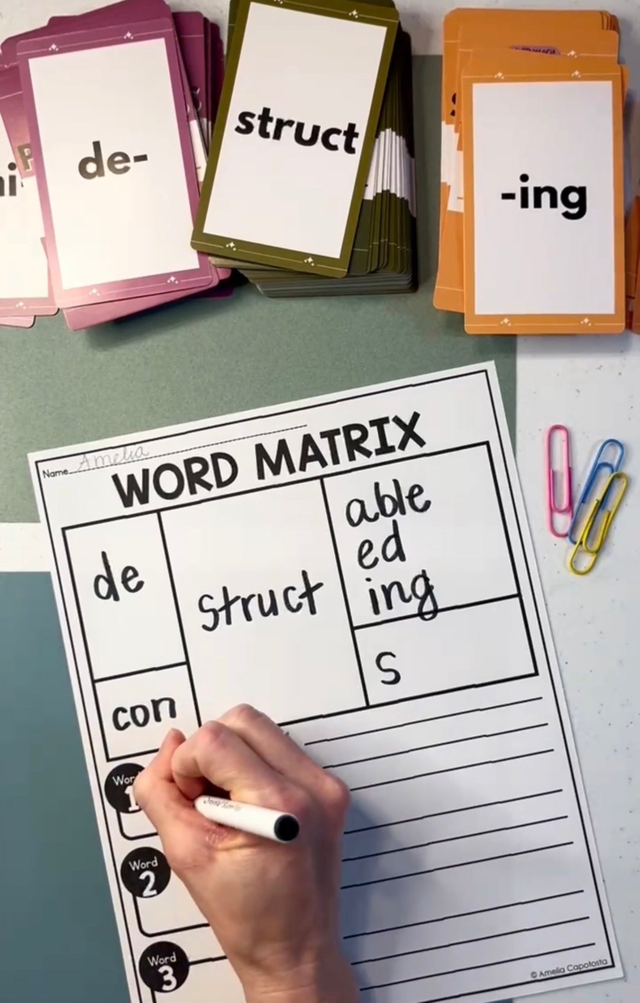 Morphology Decks (Upper Elementary)