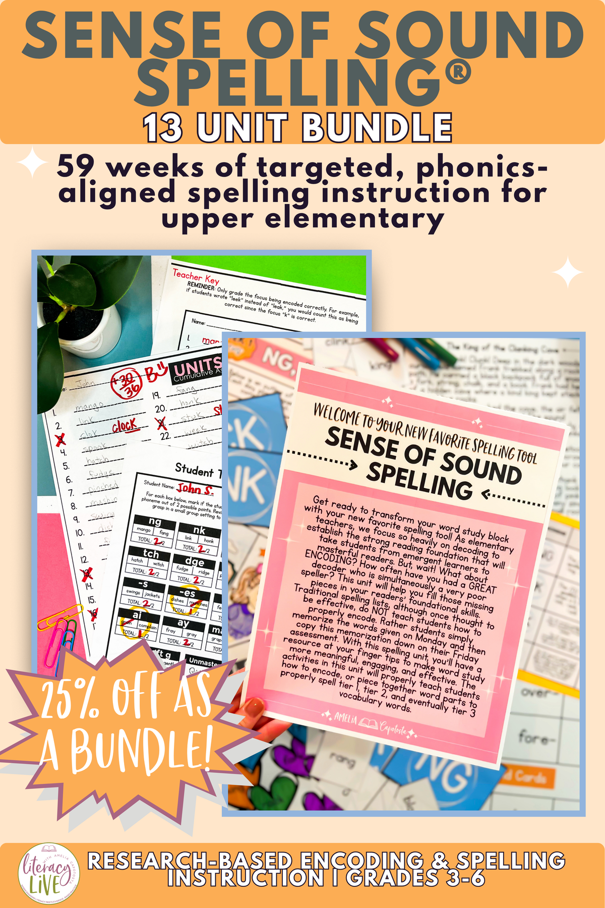 Sense of Sound Spelling® — Complete 13-Unit Bundle | 59 Weeks of Upper Elementary Spelling Instruction