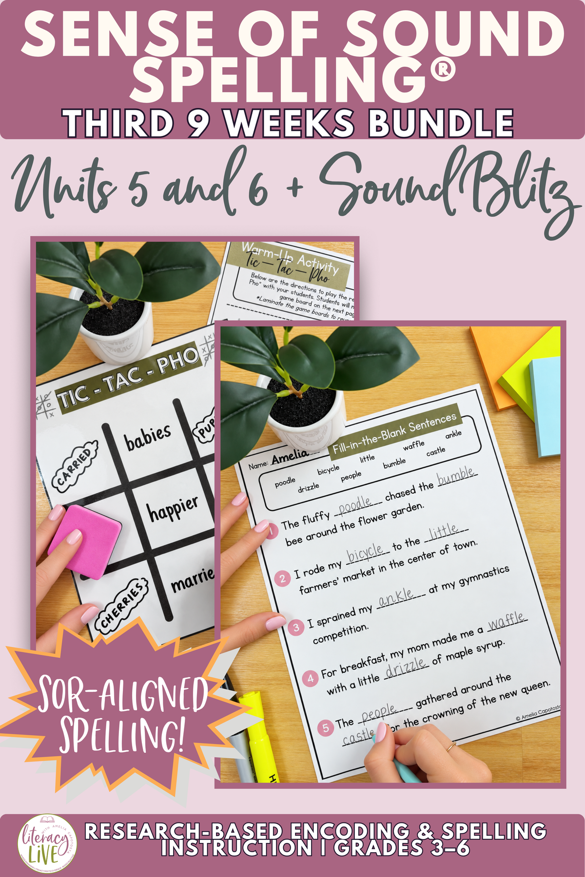 Sense of Sound Spelling® – Units 5-6 and Sound Blitz DIGITAL DOWNLOAD